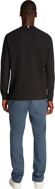Camiseta de Manga Larga Hombre Textured Basic, Negro (Black), M — foto 2 de 6