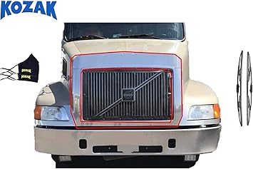 Amazon Com Volvo Vn Vnl Truck Chrome Bug Deflector For 1996 03 Volvo Vnl Chrome Bug Deflector For Volvo Semi Truck Parts Accessories Truck Bug Deflector Wipers And Kozak Face Masks Automotive