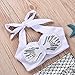 Baby Girls Bikini Set 4Pcs Swimwear Swimsuit Bathing Crop Top Shorts Pants White