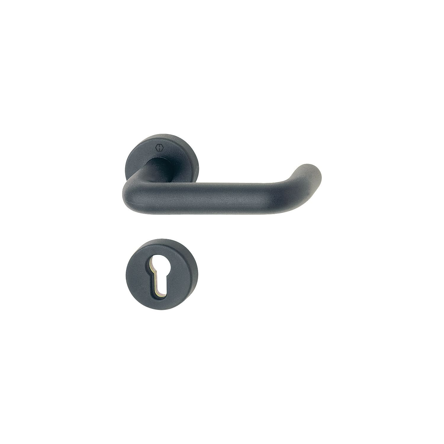 HOPPE FS Paris Door Handle Set, for fire Doors T30 - T60 - T90, Plastic, Black, Complete Fittings