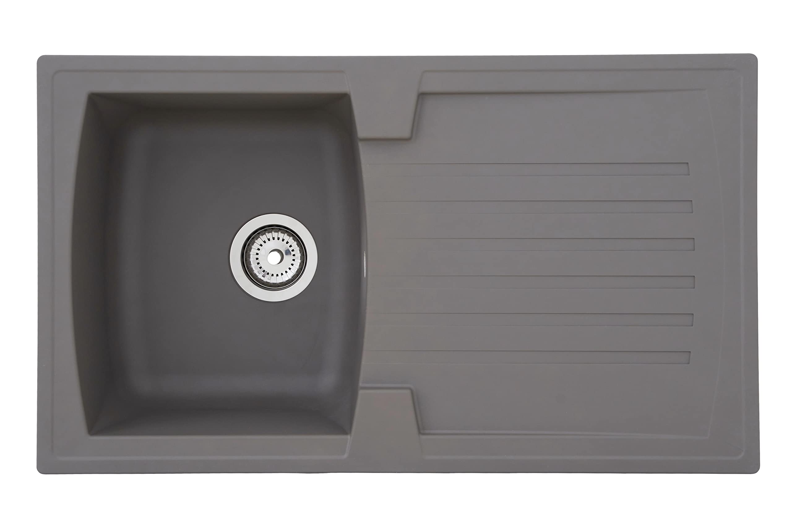respekta Alineo100 Kitchen Sink, Concrete Grey, 86 cm