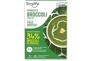 Simplify Foods Freeze-Dried, Instant Soup Mix Spinach & Broccoli, Makes Multiple Servings, Ready to Serve, 40g