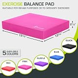 ProsourceFit Balance Pad Non-Slip Foam Mat 15.5x12.75 Pink view 2