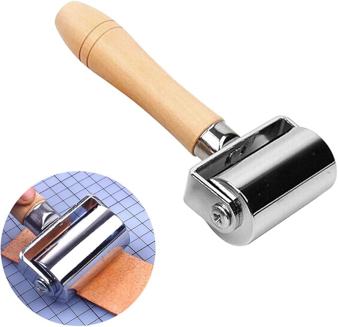 Leather Press Edge Roller Leather Glue Laminating Tool 2.4