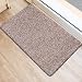 Indoor Doormat Absorbent Mats 28"x18" Latex Backing Non Slip Door Mat for Small Front Door Inside Floor Mud Dirt Trapper Mats Cotton Entrance Rug Shoes Scraper Machine Washable Carpet Brownish Tan