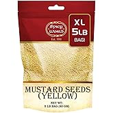 Spicy World Yellow Mustard Seeds Bulk, 5-Pounds