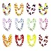 WeeCosy 12 Counts Tropical Hawaiian Leis and Necklace Luau Flower Party Favors(One Dozen)