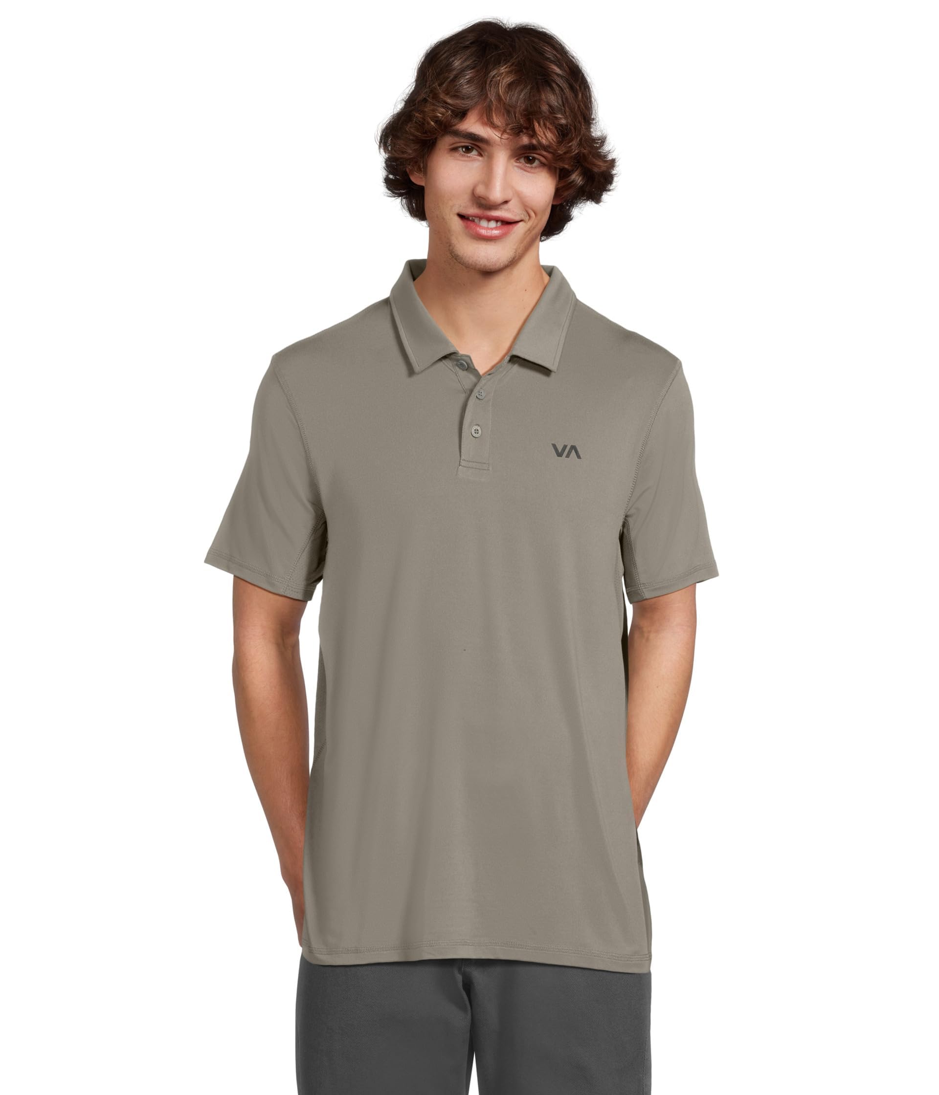 RVCA Men’s Sport Vent Polo, Sage Leaf S125