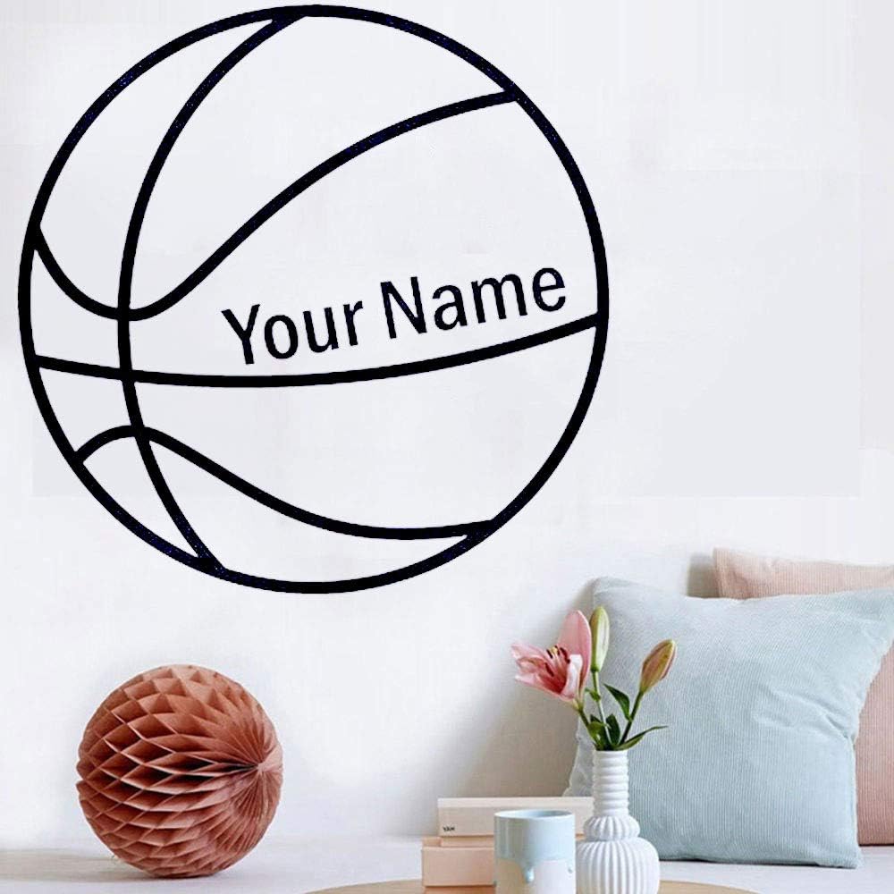 tong99 Boys Room Sticker Basketball Boy Sport Custom Name Nursery Vinyl Wall Sticker Decal Kids Room 42x42cm