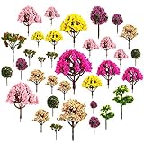 Fyess About 30pcs Mixed Model Trees 1.5-5 inch(4 -12 cm), Diorama Models, Model Train Scenery, Architecture Trees, Model Railroad Scenery with No Stands
