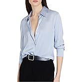 Club Monaco Womens Women's Silk Charmeuse Button Down Shirt