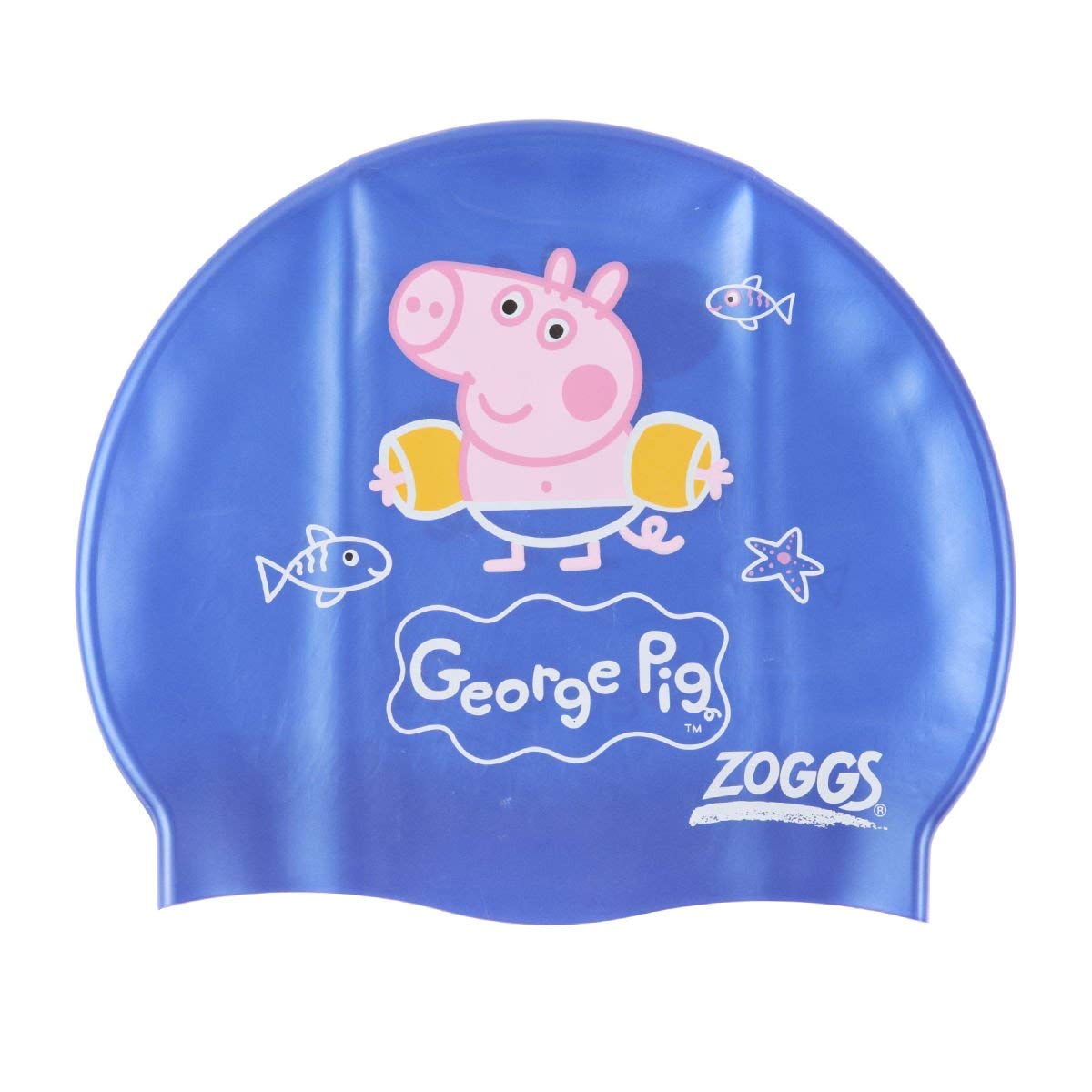 Zoggs Kids George Pig Silicone Swimming Cap - Blue