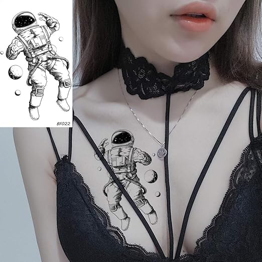 Tzxdbh 5 Pcs Petit Astronaute étanche Lune Tatouages