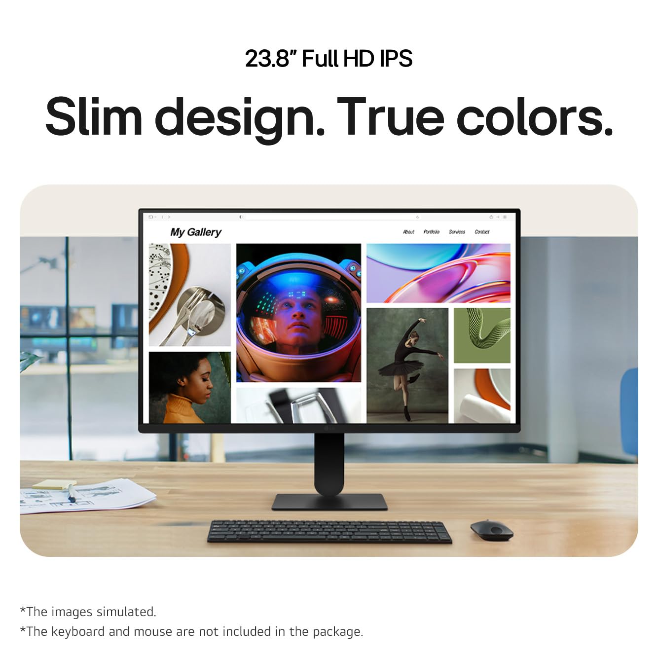 LG 24U411A-B 24-inch Full HD (1920 x 1080) IPS Computer Monitor, 120Hz, HDR10, Reader Mode, Flicker Safe, HDMI, Slim Stand Base, Black