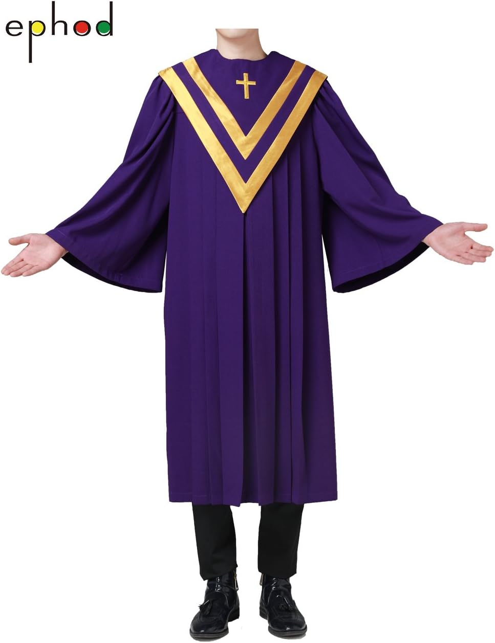 Choir robe - (Violet Robe) - Ephod Christian Apparel - Church Worship Cleric suits Gown Catholic