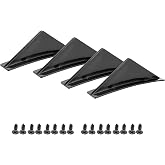 Rear Diffuser, Universal Glossy Fin Rear Bumper Diffuser Lip Spoiler Kit with Mounting Screws