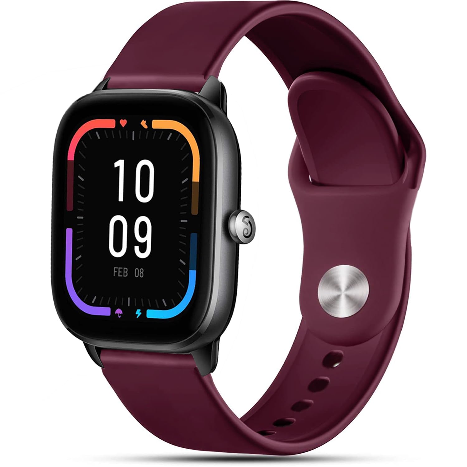 VELULYX Silicone Strap for Amazfit GTS 4/4 Mini/3/2/2 Mini/2e/GTS, 20mm sport strap for Amazfit Bip 3/3 pro, Bip U/U Pro/S/S Lite