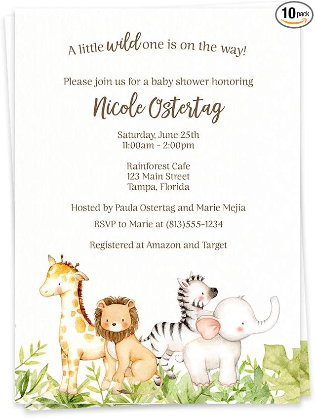 wild one baby shower invitations
