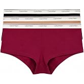 Calvin Klein Carousel Logo Cotton Stretch Boyshort Panties, 3 Pack