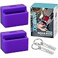 Morlike Silicone Seatbelt Secure Buckle Safety Cover Lock (Purple, 2 Pack)