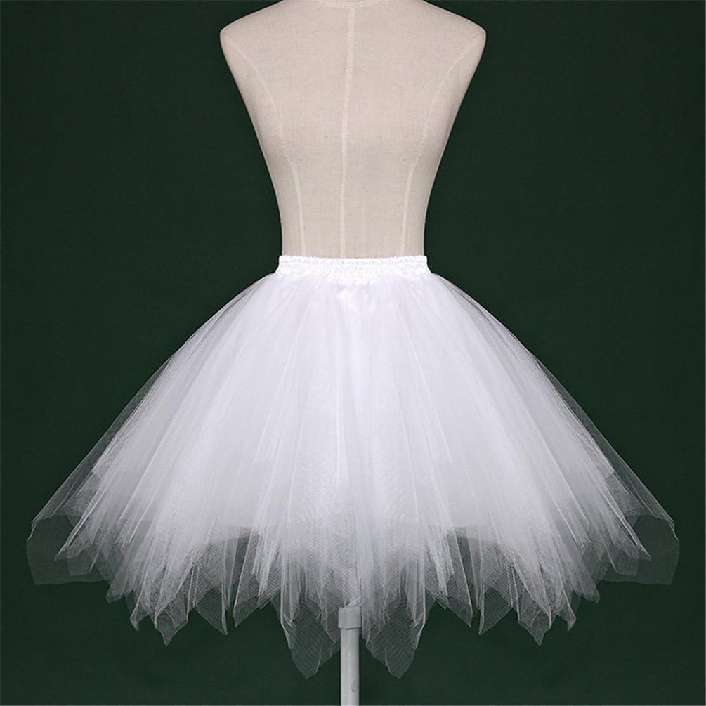 Adult Women 80's Tutu Skirt Layered Tulle Petticoat Halloween Tutu: Clothing