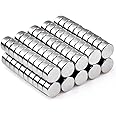 MIN CI 100 Pcs Super Strong Neodymium Disc Small Magnets, 6mm x 3mm Tiny Magnets for Dry Erase Board Whiteboard Office Fridge Crafts, Mini Round Rare Earth Magnet for DIY Building