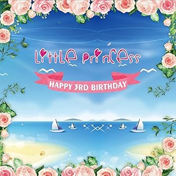 Amazon Com Lfeey 6x6ft Happy 3rd Birthday Backdrop Girls Sweet