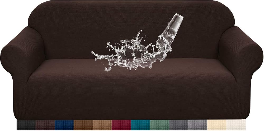 Granbest Premium Water-Repellent 4 Seater Sofa Slipcover Chocolate