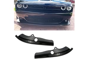 SIPIDEAUT Front Bumper Lip Splitter Protector Compatible with 2015-2024 Dodge Challenger Scat Pack，SRT 392 and 2019-2024 R/T GT, Not Fit for SRT and Widebody Models,(2pcs/Set),(Black)