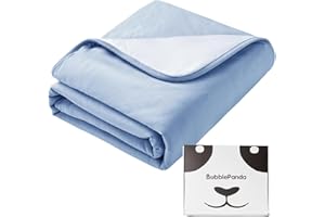 OKAYINN BubblePanda Rayon Made from Bamboo Baby Blanket for Boys Girls Neutral Soft Crib Blanket Toddler Quilt Comforter Newborn Nursery 30 x 40 Inch Blue