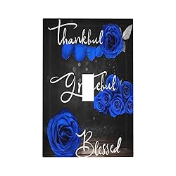 Spshian Light Switch Cover Blue Rose Thankful
