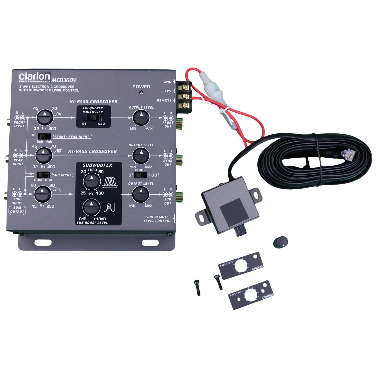 Clarion MCD360V 3-Way 6 Channel RCA Inputs Electronic Crossover