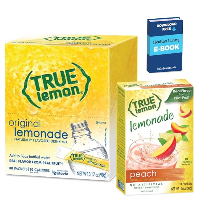 Daily Essentials True Lemon Lemonade Drink Mix 30 packets