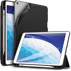 ESR Case for iPad Air 3 Case with Pencil Holder, Soft Flexible Rubberized Trifold Smart Case with Pencil Slot Rebound Pencil Series Case Specially Designed for iPad Air 3 10.5