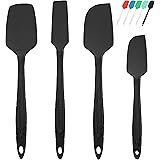 M KITCHEN Silicone Spatula Set - Heat Resistant & BPA Free - 4 Piece Nonstick Rubber Spatulas, Spoonula, Jar Scraper for Cook