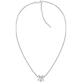 Calvin Klein Women's Stainless Steel and Crystal Pendant Necklace: Subtle and Charming with Repetitious Crystal Pattern