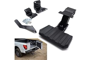 VRL3Z-17A958-A Rear Bed Step Tailgate Bedstep Compatible with 2024 2025 F150 Swing Tailgate Center Door, Folding Truck Step R