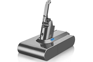 FHYBAT 5000mAh Lithium ion 21.6V V8 Replacement Battery Compatible with SV10 V8 Animal V8 Absolute V8 Motorhead V8 Carbon Fiber V8 Fluffy Series Handheld Cord-Free Vacuum Batteries Cleaner (Sliver)