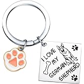 UIEOA German Shepherd Keychain German Shepherd Owner Gifts Pet Lover Gifts Vet Tech Keychain Animal Jewelry