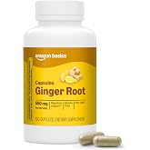 Amazon Basics Ginger Root Capsules, 550 mg, 100 Count