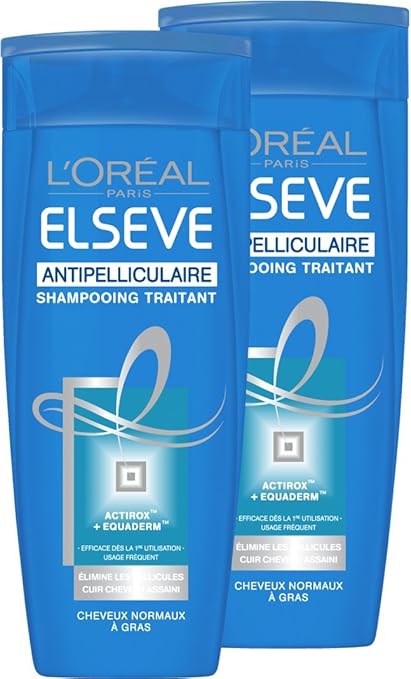 L'Oréal Elsève Anti-Schuppen-Shampoo für normales und fettiges Haar, 250 ml, 2 Stück