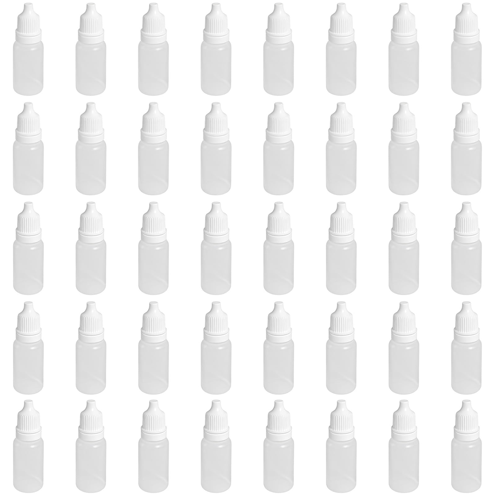 QUUPY 50Pcs 30ml Empty Plastic Dropper Dropping Bottles Squeezable Eye Liquid Dropper Bottles Vials Sample Packing Containers (Drops of Plug Can Removable)