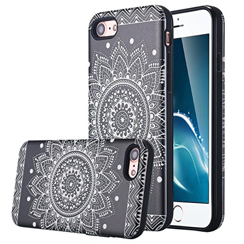 Lontect haed iphone 7 case- art floral slim cover hard …