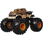 Hot Wheels Monster Trucks 1:24 Scale Vehicles, Collectible Die-Cast Metal Toy Trucks with Giant Wheels & Stylized Chassis, Gi