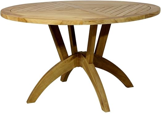Runder Gartentisch Teakholz Tisch Massiv O 130 Cm Amazon De Kuche Haushalt