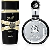 Lattafa Asad &amp; Fakhar For Men Eau De Parfum 100ml Each (3.4 oz) | Long-Lasting Masculine Fragrance Set | Powerful Spicy, Woody, and Fresh Scents