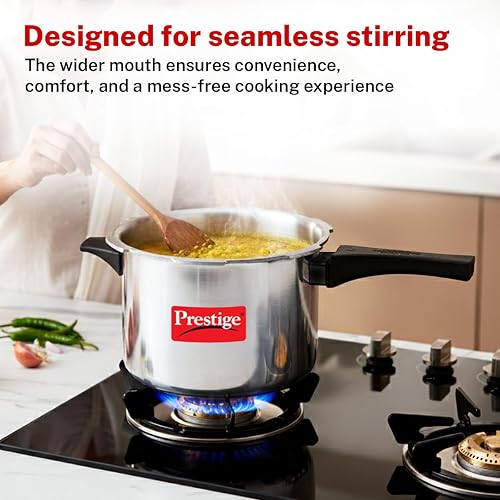 Prestige Popular Aluminum Pressure Cooker, 5 L, Silver in Dubai