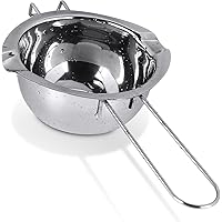 480ML Stainless Steel Double Boiler Pot,BOBIPRO 18/8 Steel Double Boiler with Handle for Chocolate Melting,Candy, Candle…