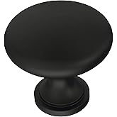 Franklin Brass (10-Pack) &ndash; Matte Black Cabinet Knobs for Dressers, Drawers, Kitchen Cabinet Door, Vanity, Furniture, Closet Knobs, 1-3/16 Inch Round | Mushroom