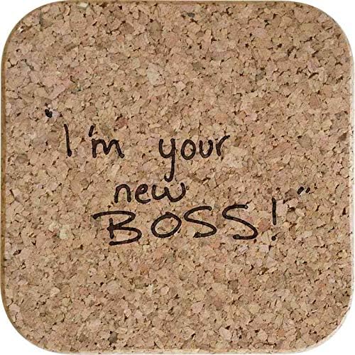 Azeeda 4 x 'I'm Your New Boss' 10cm Square Cork Coasters (CR00150515)